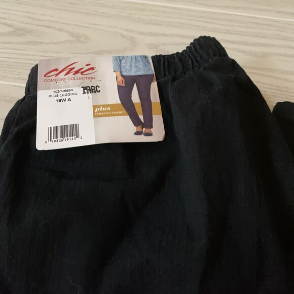 Chic Comfort Collection Denim Plus Legging Elastic Waist new womens 18 Irregular - Picture 2 of 4